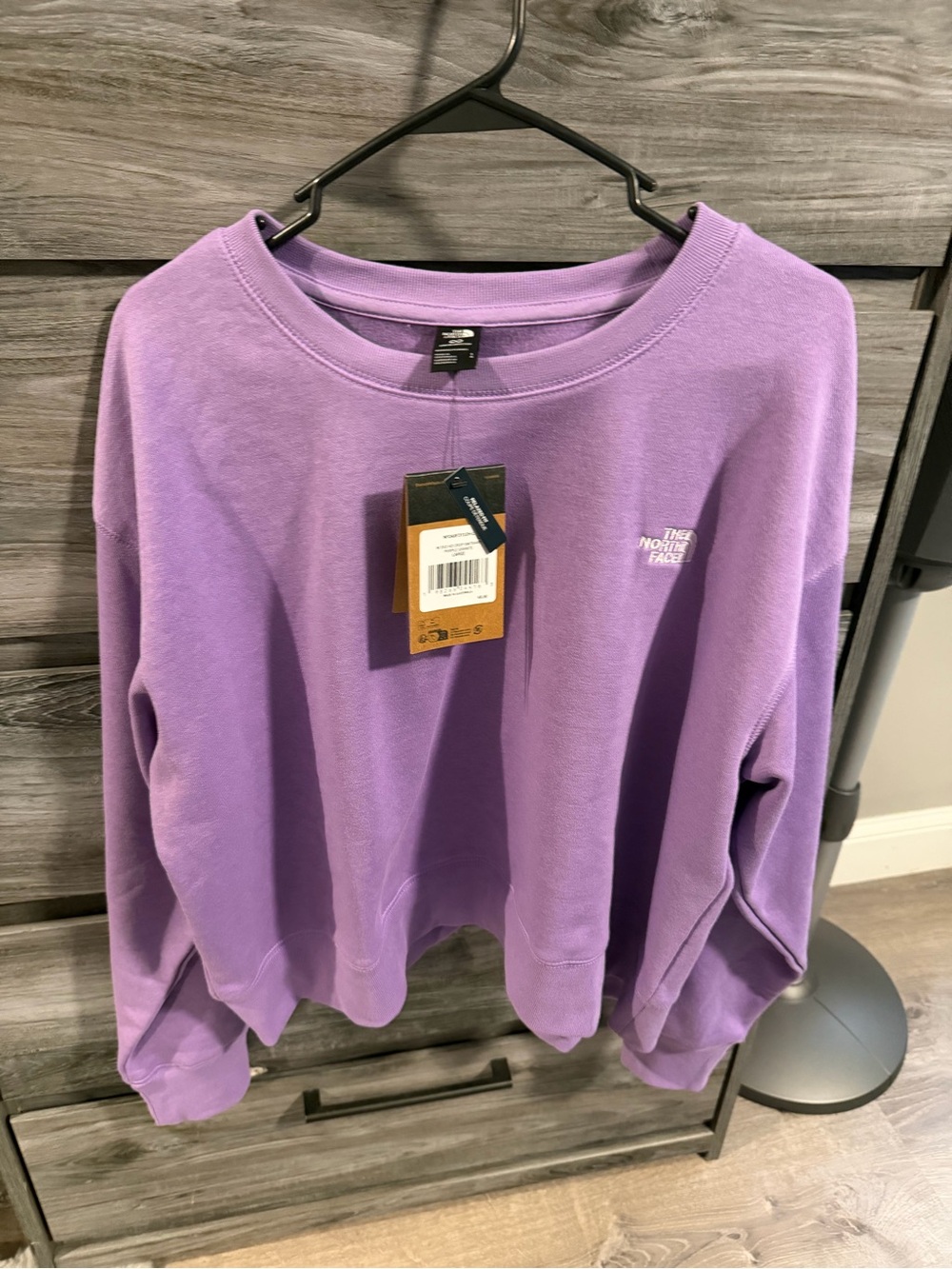 The North Face Cropped Oversized crewneck -Purple Granite